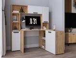 Квартет-13 (Дуб крафт золотой/Белый древесные поры)